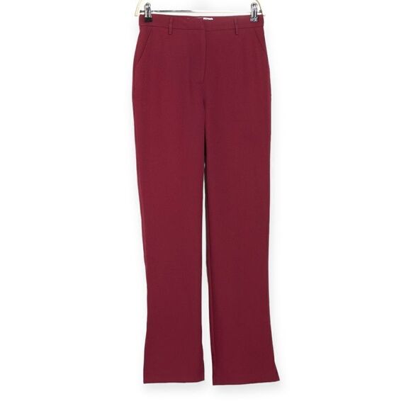 WALTER BAKER Falcon High Rise Straight Leg Pant in Merlot Size 12 NEW - Picture 10 of 11